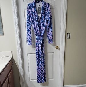 Terez Vibrant Pink and Blue jumpsuit